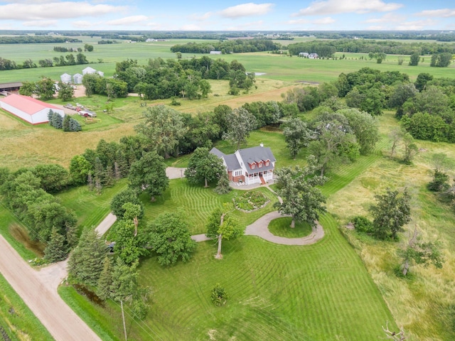 bird's eye view featuring a rural view