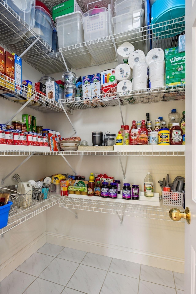 view of pantry