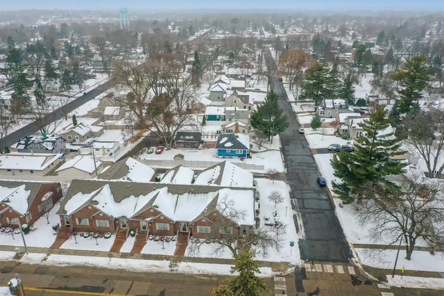 view of snowy aerial view