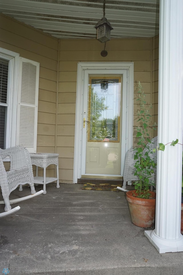 view of doorway to property