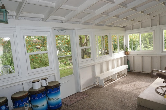 view of sunroom