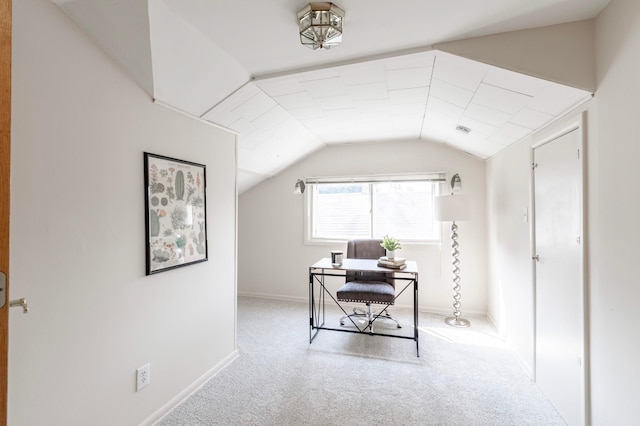 bonus room featuring carpet flooring and lofted ceiling