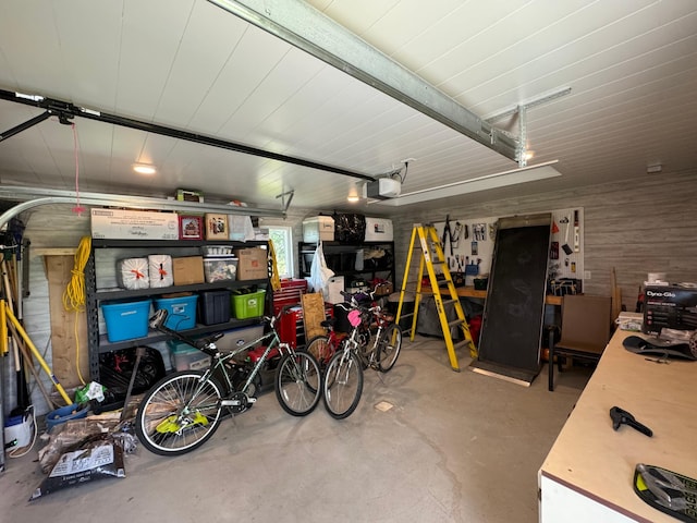 garage featuring a garage door opener