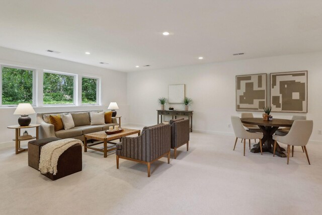 view of carpeted living room