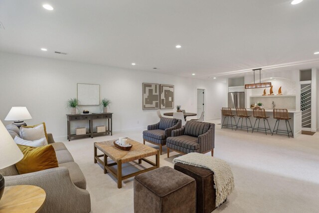 view of carpeted living room