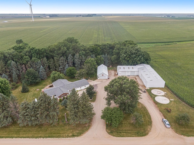 bird's eye view featuring a rural view