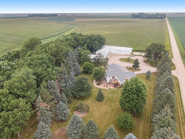 drone / aerial view featuring a rural view