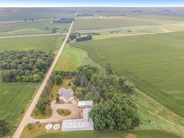 bird's eye view with a rural view