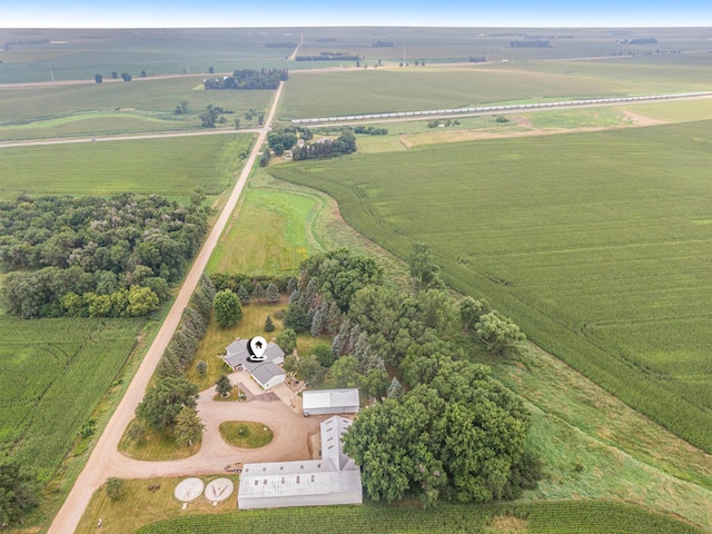 bird's eye view featuring a rural view