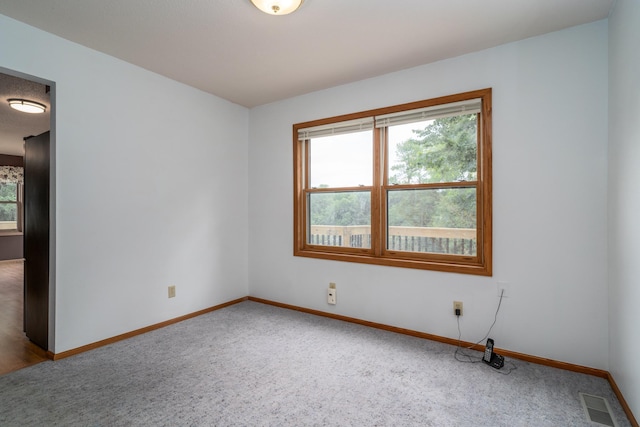 view of carpeted empty room