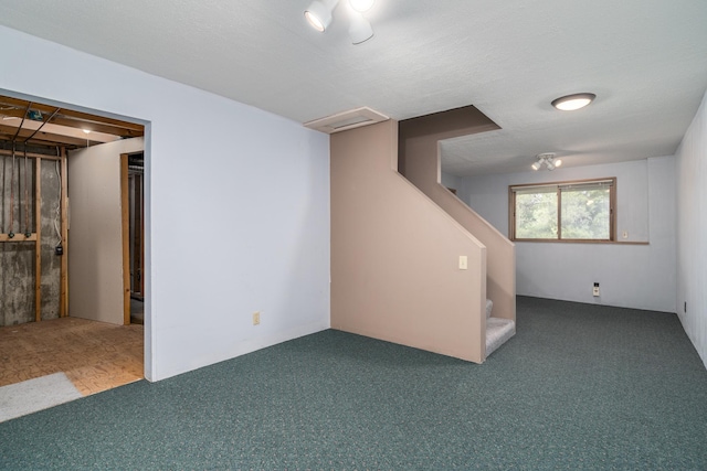 basement with carpet