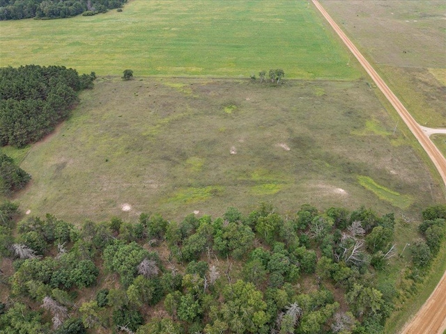 drone / aerial view with a rural view