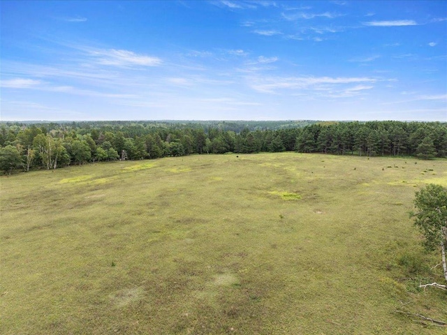 bird's eye view with a rural view