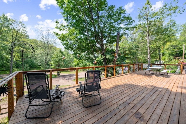 view of wooden terrace