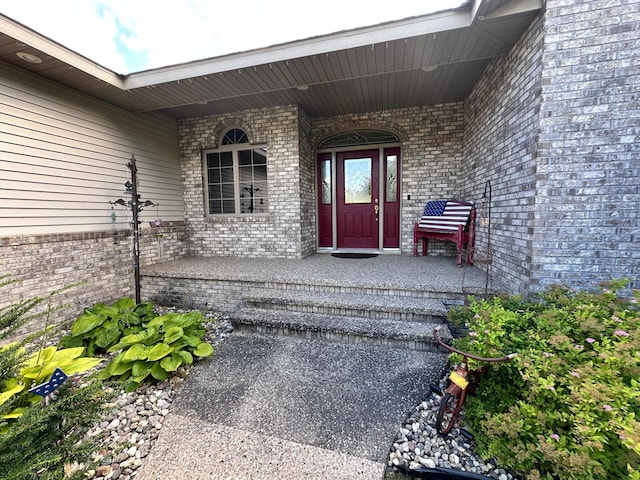 property entrance with a porch