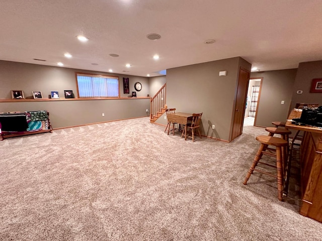 playroom featuring carpet floors