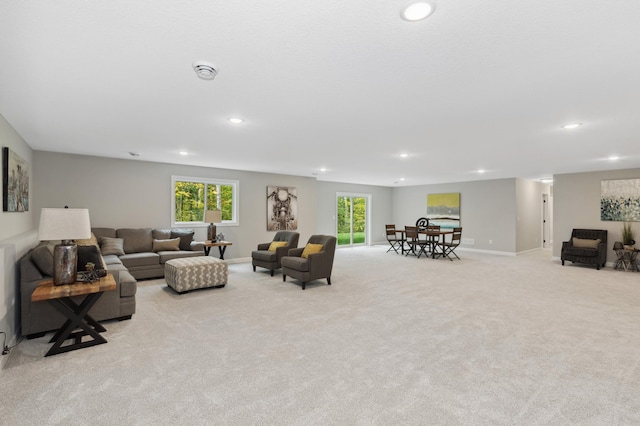 view of carpeted living room