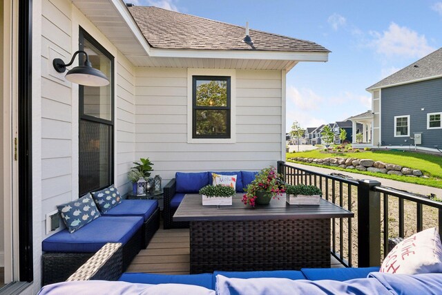 balcony with outdoor lounge area