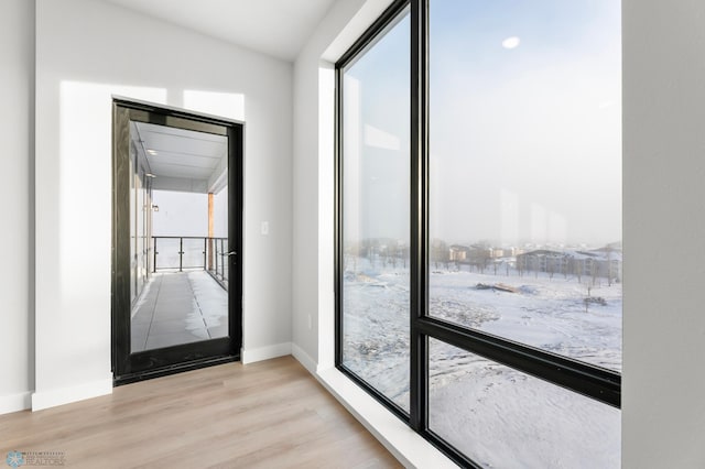 entryway featuring light hardwood / wood-style flooring