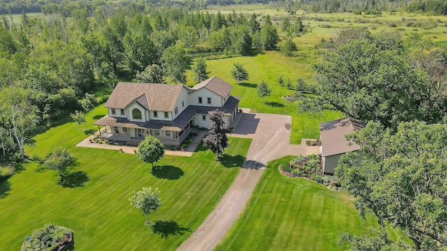 bird's eye view featuring a rural view