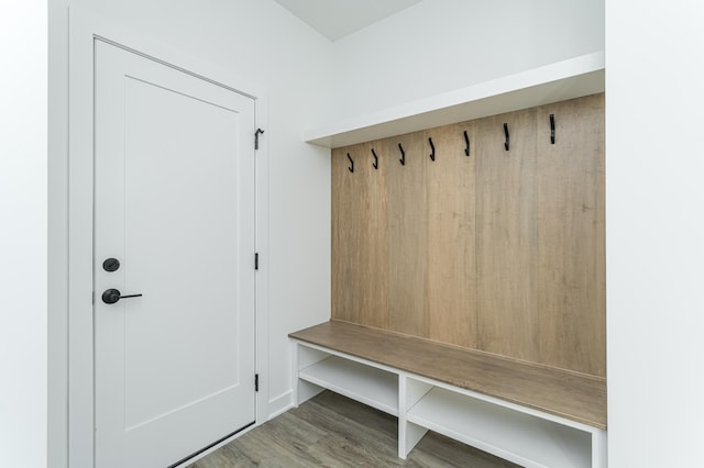 mudroom featuring light wood-type flooring