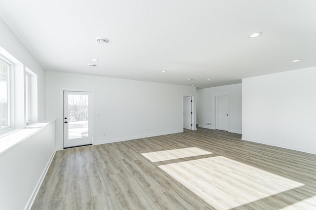 empty room featuring light hardwood / wood-style flooring