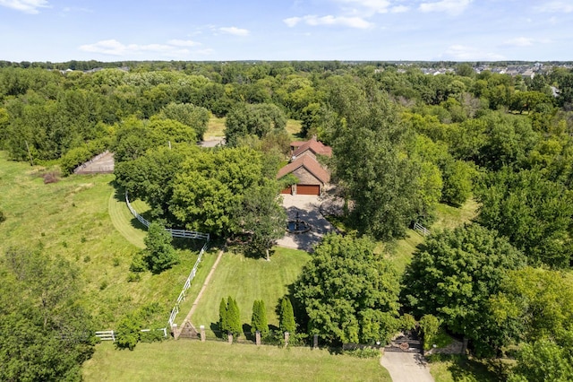 bird's eye view featuring a rural view