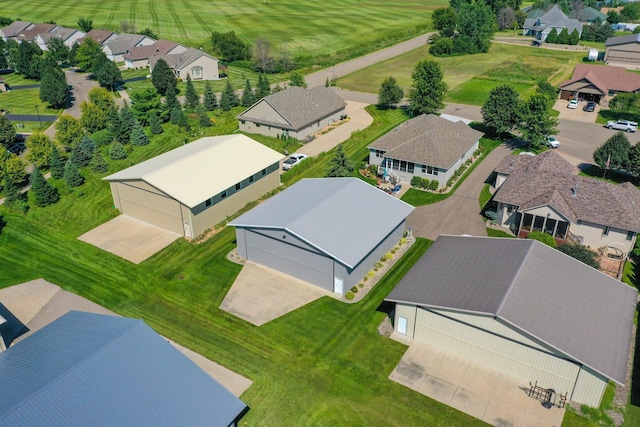 aerial view with a residential view