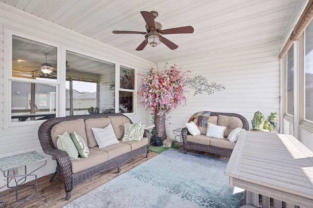 view of sunroom