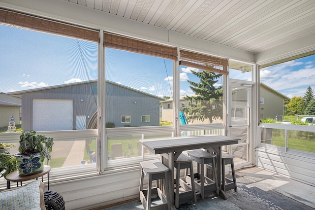 view of sunroom