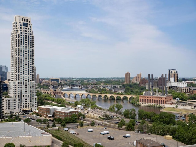 view of city featuring a water view