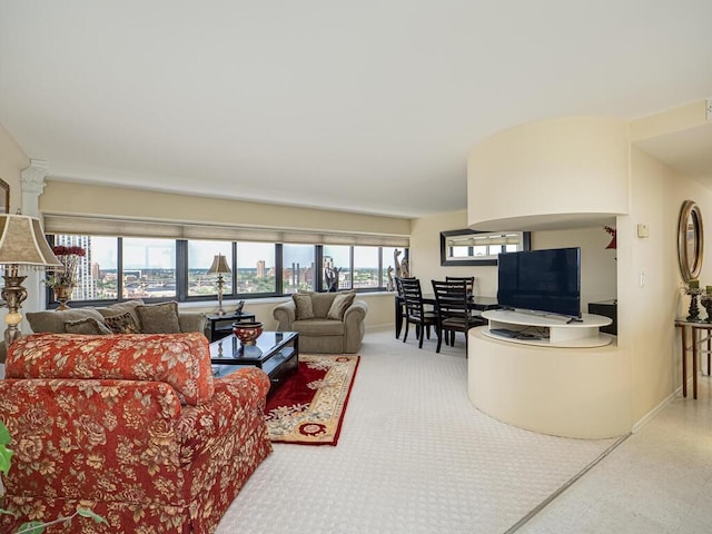 living room with a healthy amount of sunlight