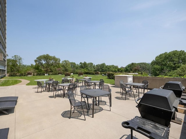 view of patio with outdoor dining space