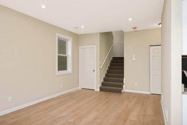 interior space with light wood-type flooring