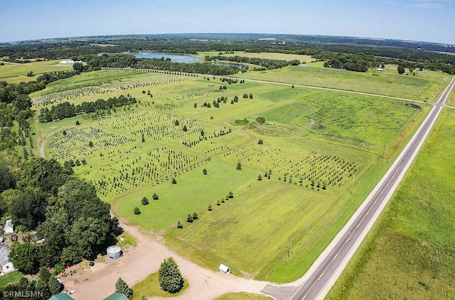 aerial view featuring a rural view