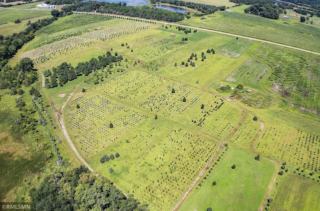 aerial view featuring a rural view