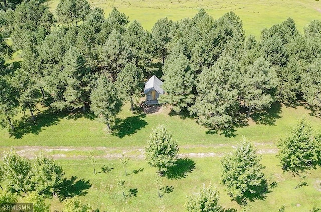 aerial view featuring a rural view