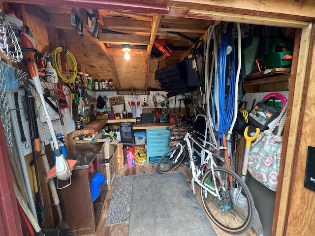 view of storage room