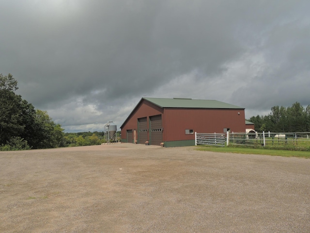 view of outdoor structure with a garage