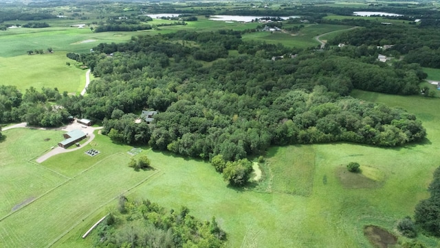 aerial view with a rural view