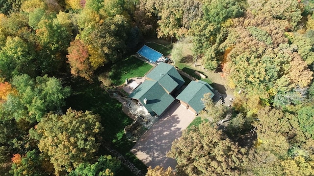 20578 317th St, Farming Twp, MN 56310 - birds eye view of property featuring a view of trees