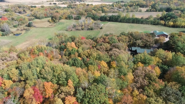 aerial view featuring a rural view