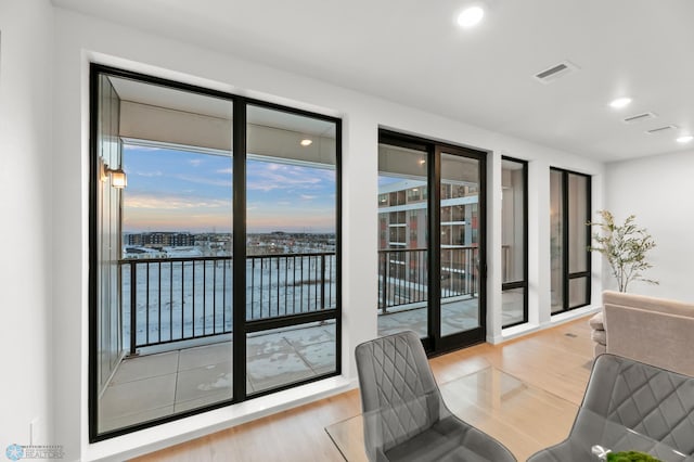 interior space featuring light hardwood / wood-style floors