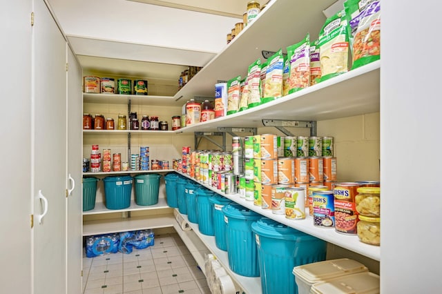 view of pantry