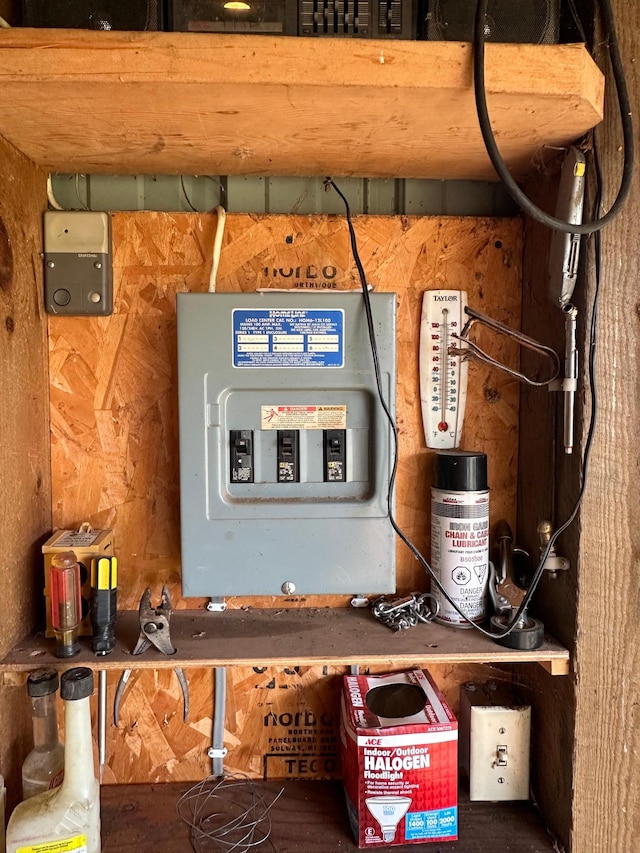 utility room featuring electric panel