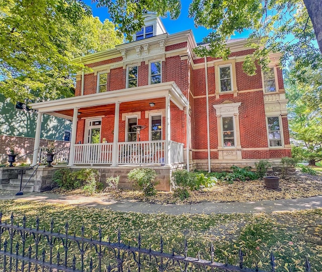 view of front of property with a porch