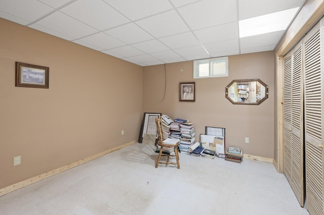 2894 115th Ave, Greenbush Twp, MN 55371 - sitting room with a paneled ceiling and baseboards