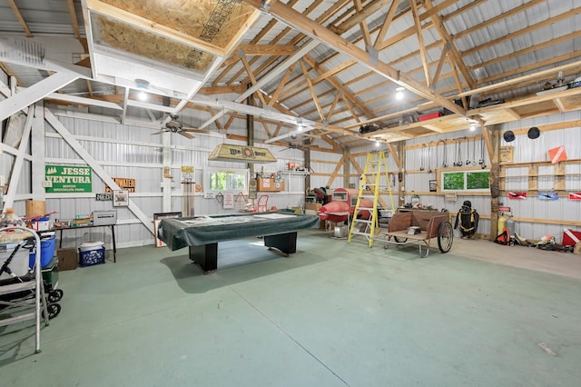 2894 115th Ave, Greenbush Twp, MN 55371 - garage with a ceiling fan