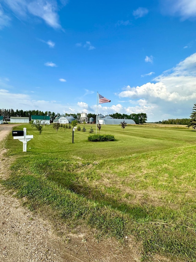 view of property's community featuring a yard