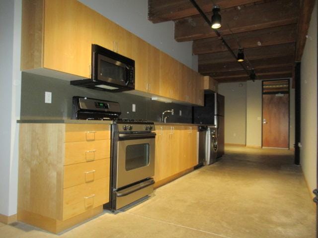 kitchen with appliances with stainless steel finishes